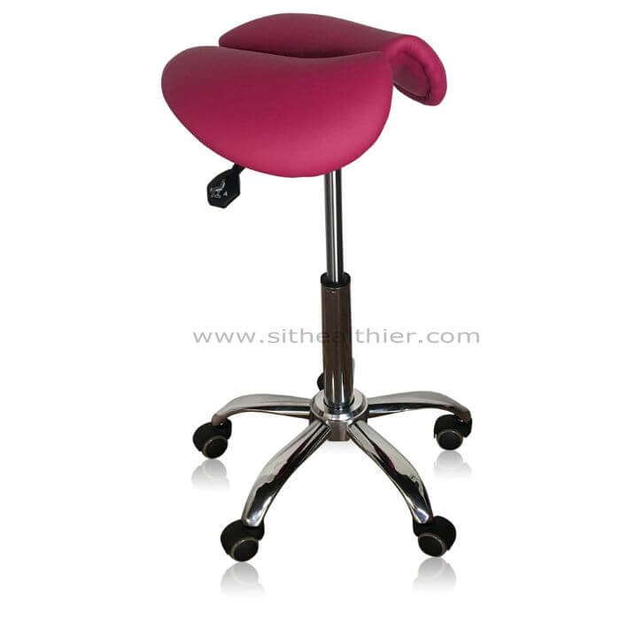 HeavyDuty Split Seat Saddle Stool - 500lbs