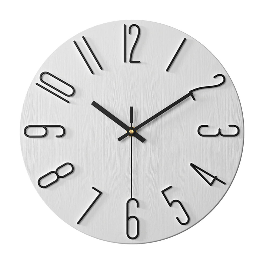 Gold-Accent Minimalist Wall Clock