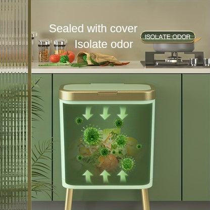 15L Odour-Sealing Trash Can, Elevated Legs