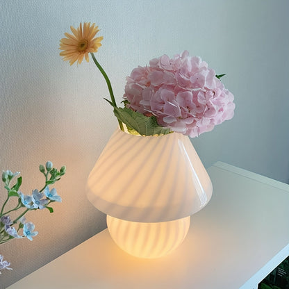 Murano-Style Glass Mushroom Lamp