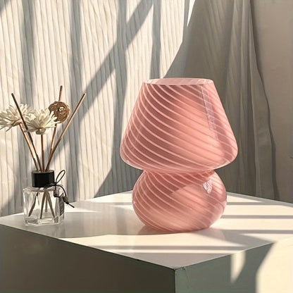 Murano-Style Glass Mushroom Lamp