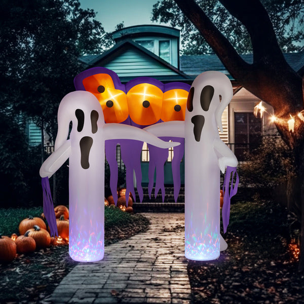 9.8ft LED Ghost Arch Inflatable Halloween Decor
