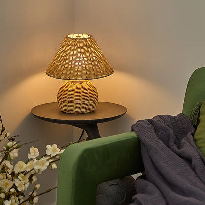 Handwoven Bamboo Lamp for Cozy Ambient Light