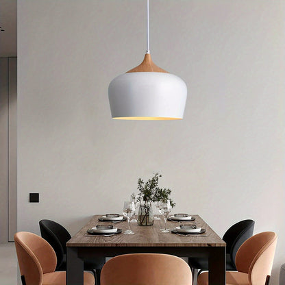 Iron & Wood Grain Scandi Pendant