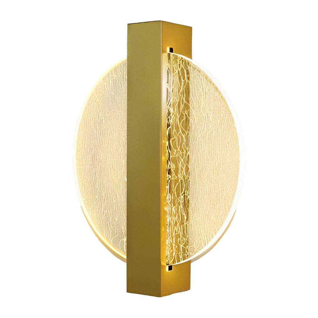 Ergové LED Wall Sconce Acrylic Hardwired Black and Gold
