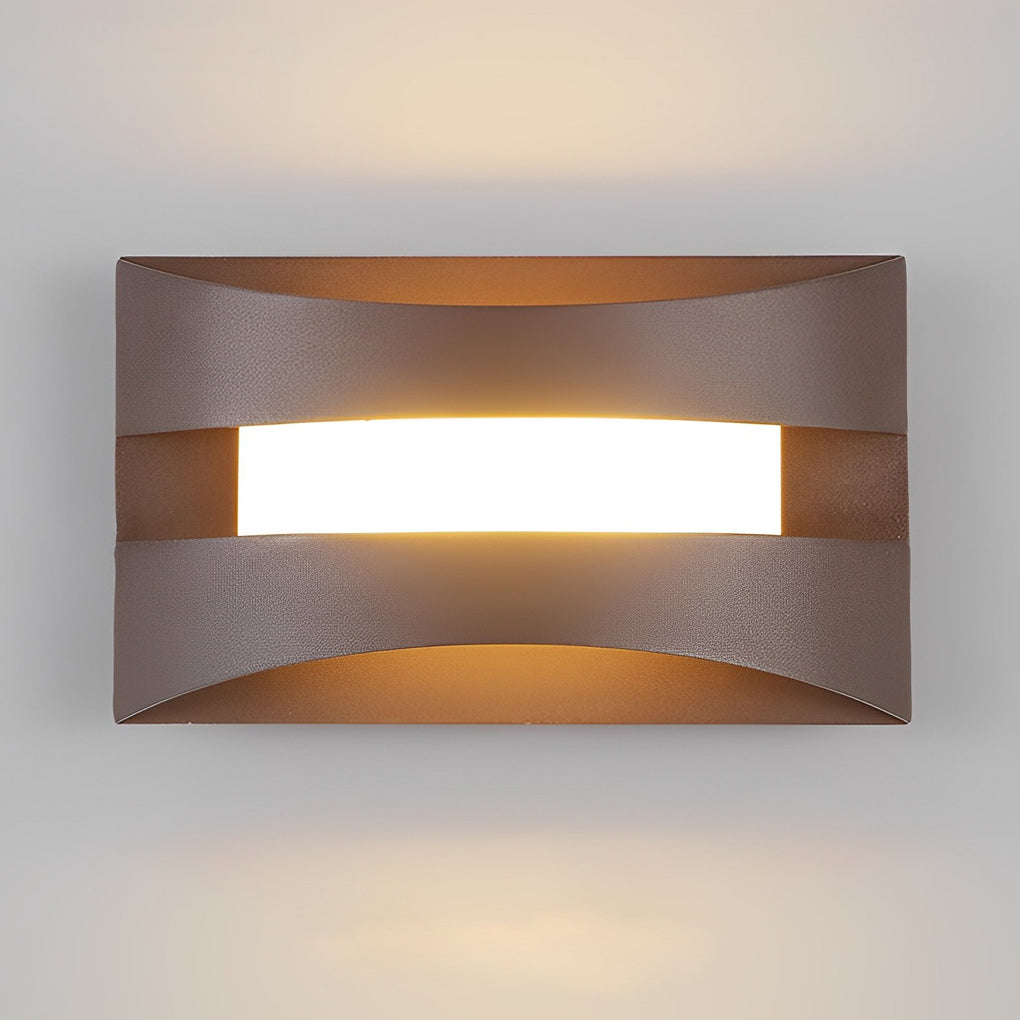 Ergové Rectangular LED Wall Sconce Iron and Acrylic White or Brown