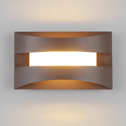 Ergové Rectangular LED Wall Sconce Iron and Acrylic White or Brown