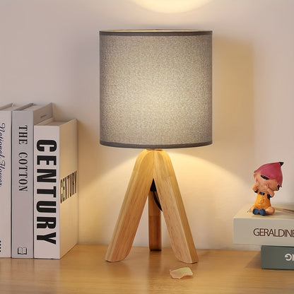 Nordic Wood Tripod Table Lamp