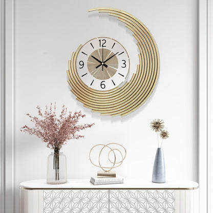 Layered Crescent Wall Clock, Silent Quartz
