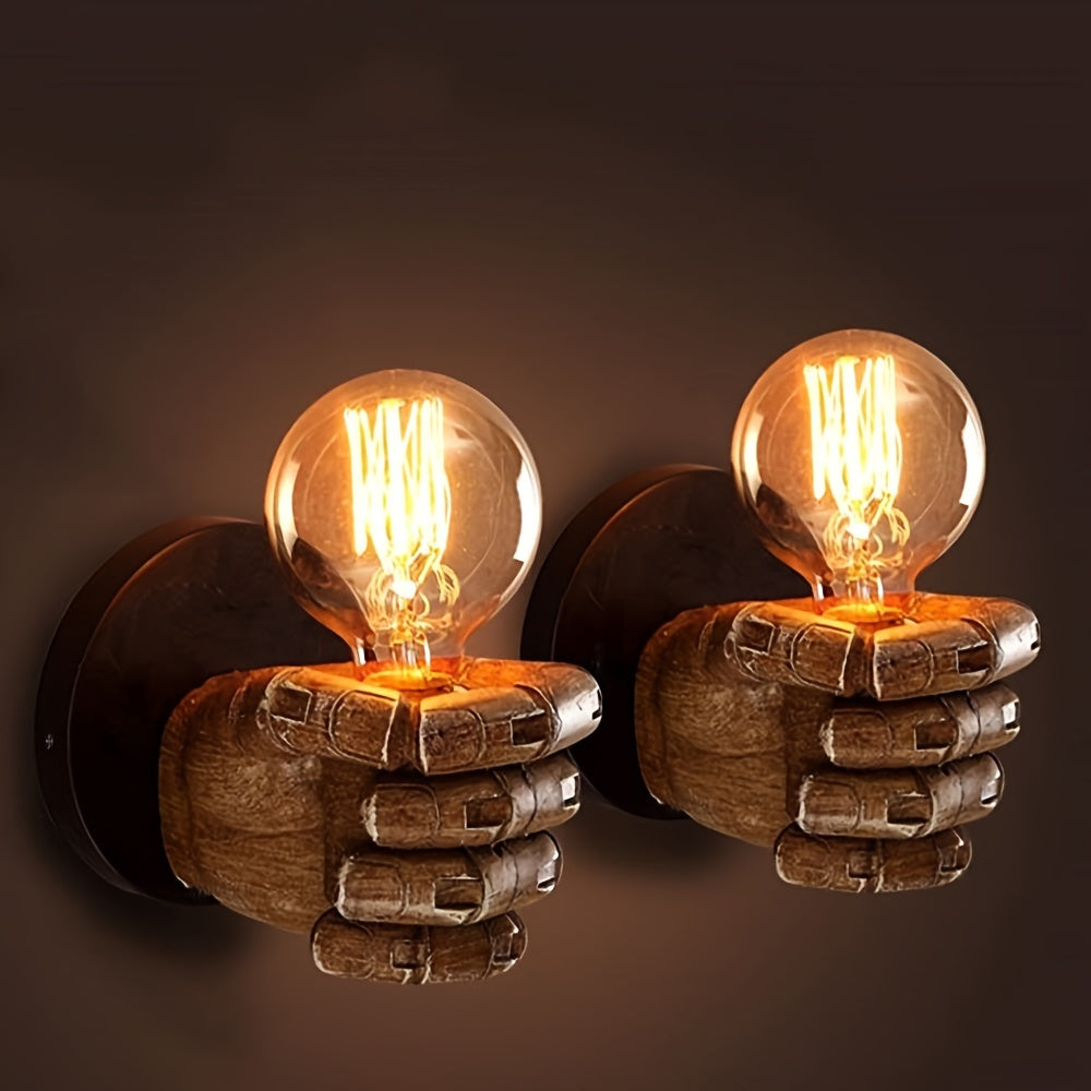 Industrial Resin Hand Wall Sconce