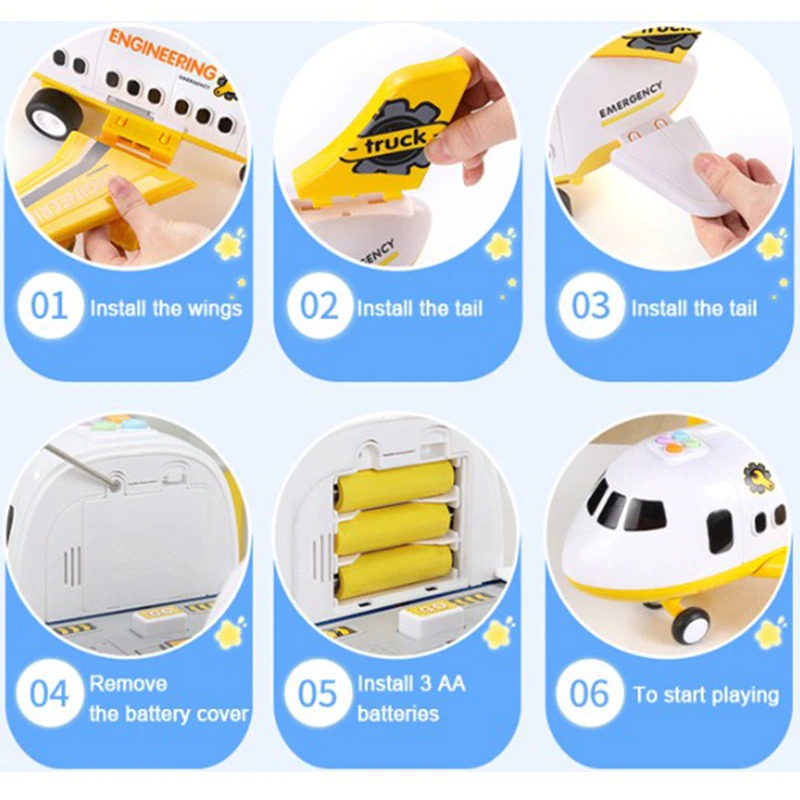 XL Rescue Airplane Playset for Kids