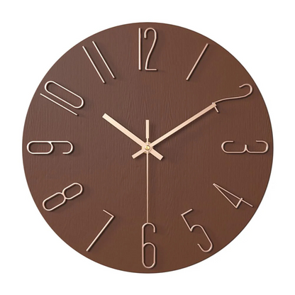 Gold-Accent Minimalist Wall Clock