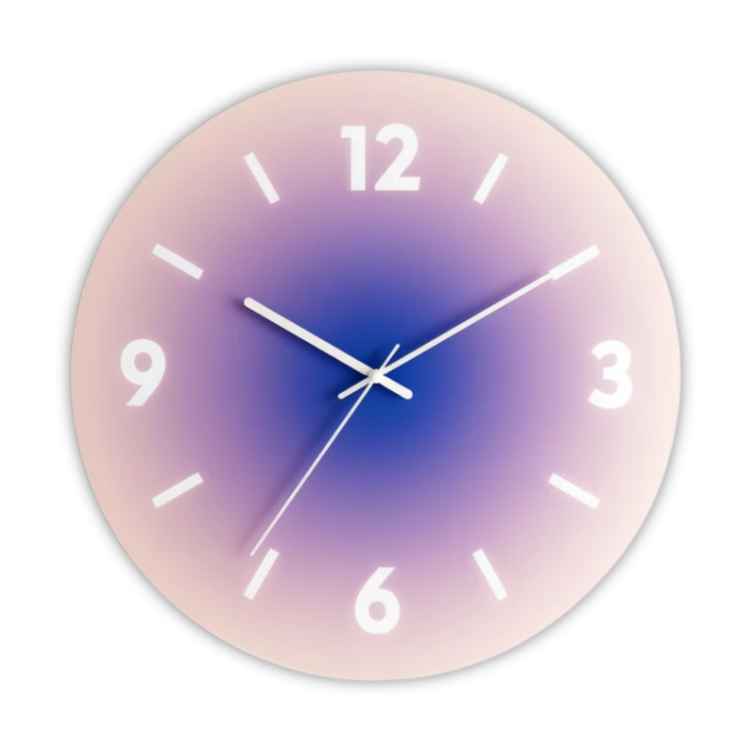 Sunset Gradient Wall Clock, Silent Quartz