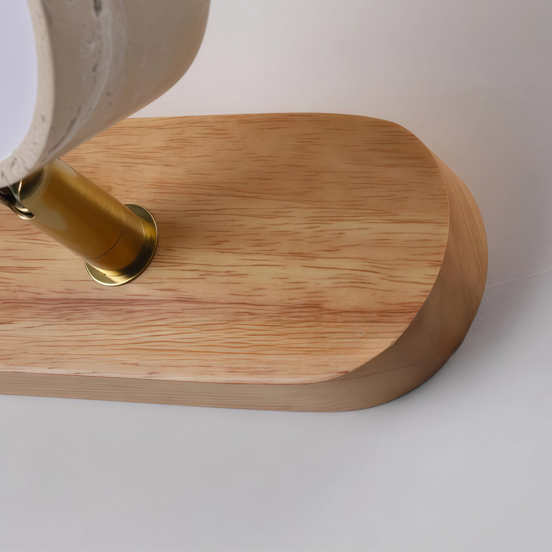 Ergové Japandi Vanity Light Bar Travertine Wall Mount