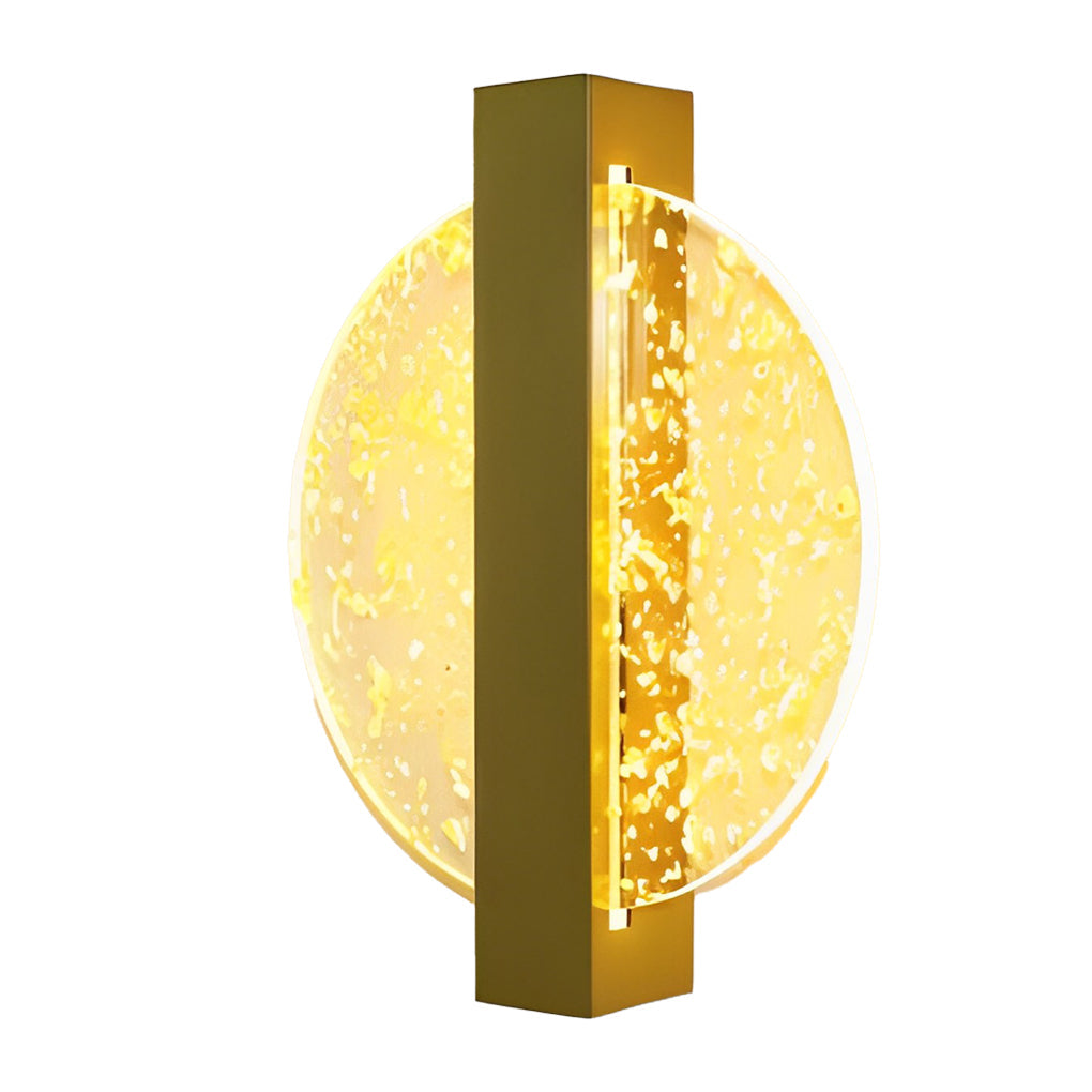 Ergové LED Wall Sconce Acrylic Hardwired Black and Gold
