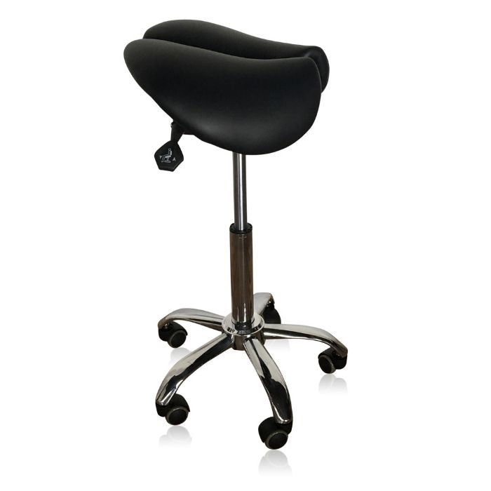 HeavyDuty Split Seat Saddle Stool - 500lbs