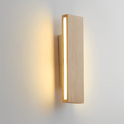 Ergové LED Wall Lamp Rotatable Wood Rectangular