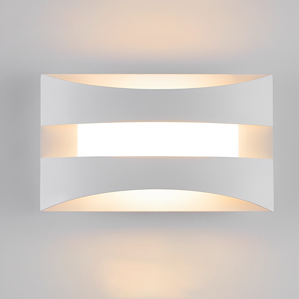 Ergové Rectangular LED Wall Sconce Iron and Acrylic White or Brown
