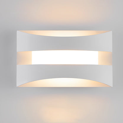 Ergové Rectangular LED Wall Sconce Iron and Acrylic White or Brown