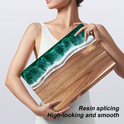 Acacia Wood Resin Wave Serving Board