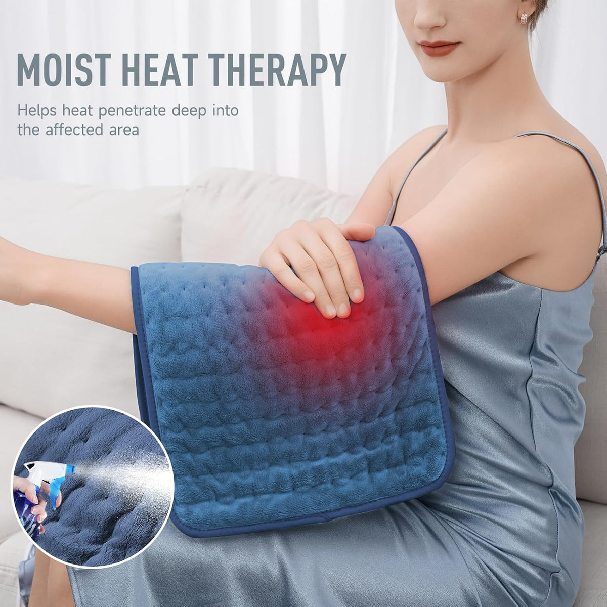Electric Massaging Heating Pad for Back Pain