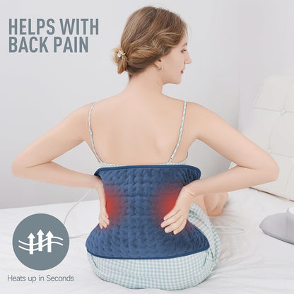 Electric Massaging Heating Pad for Back Pain