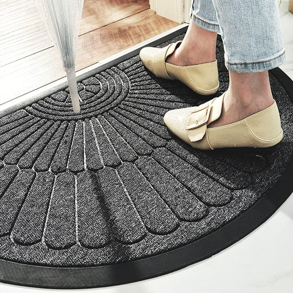 Non-Slip Semi-Circular Rubber Door Mat