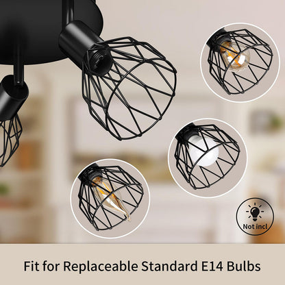 Industrial Adjustable Spotlight Ceiling Light