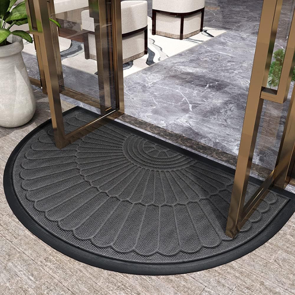 Non-Slip Semi-Circular Rubber Door Mat