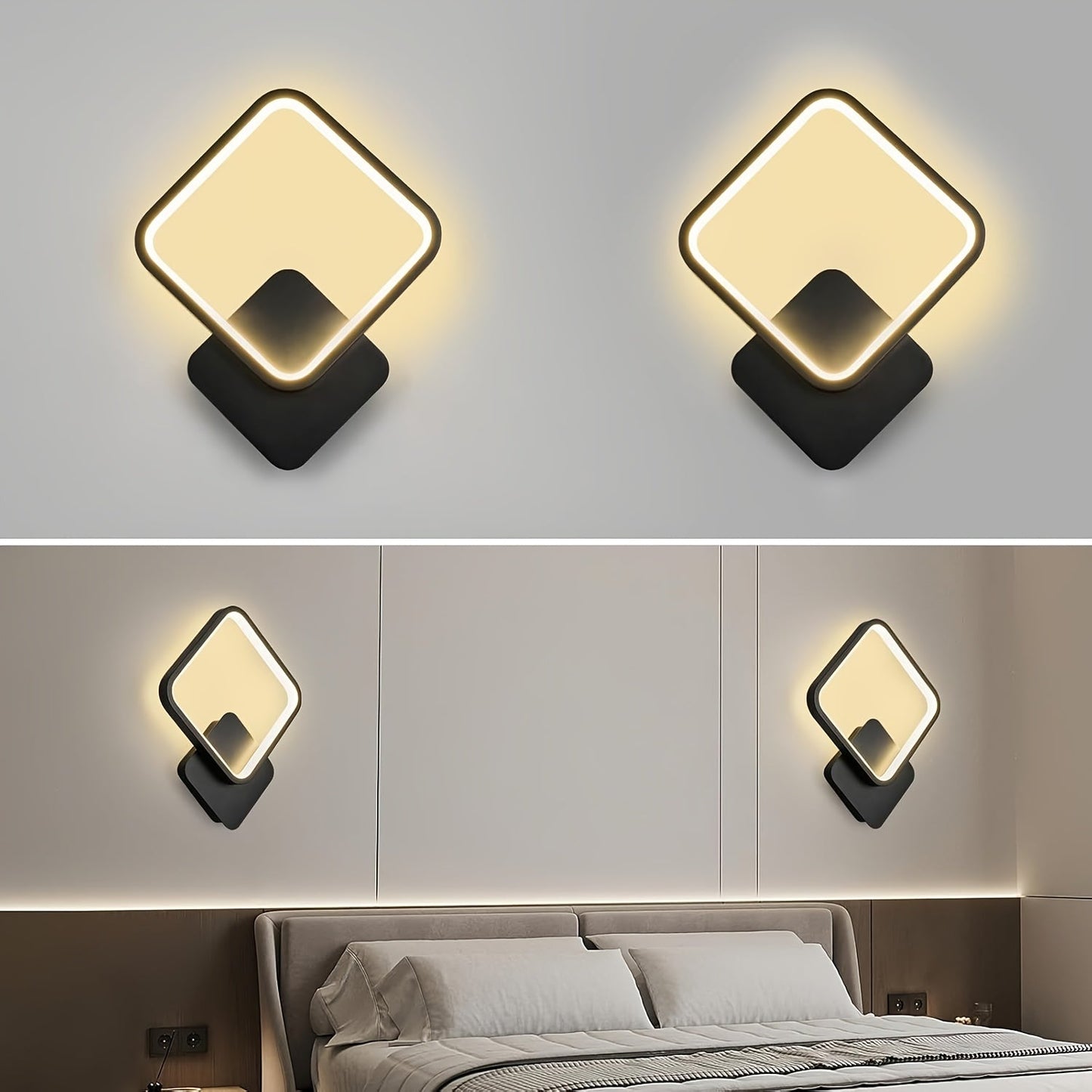 Modern Square LED Wall Lamp - Geometric Light