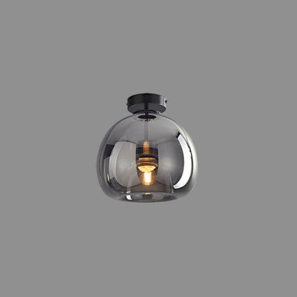 Amber Bubble Glass Pendant, Retro Glow