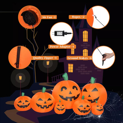 7ft LED Pumpkin Halloween Inflatable