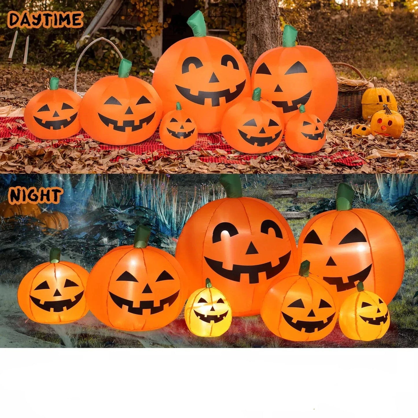 7ft LED Pumpkin Halloween Inflatable