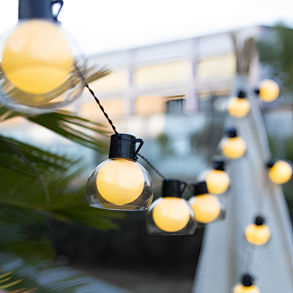 Solar LED Globe String Lights for Patio, Outdoor