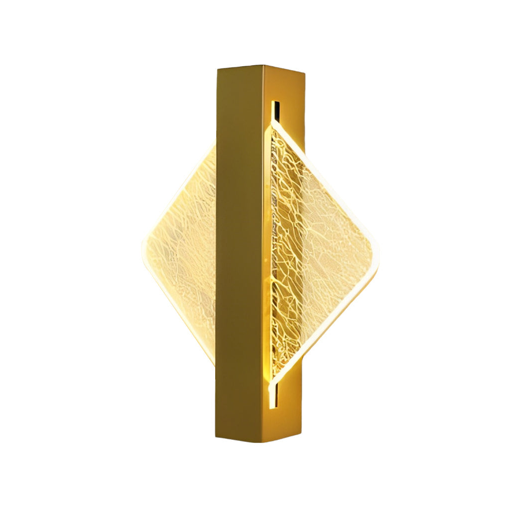Ergové LED Wall Sconce Acrylic Hardwired Black and Gold