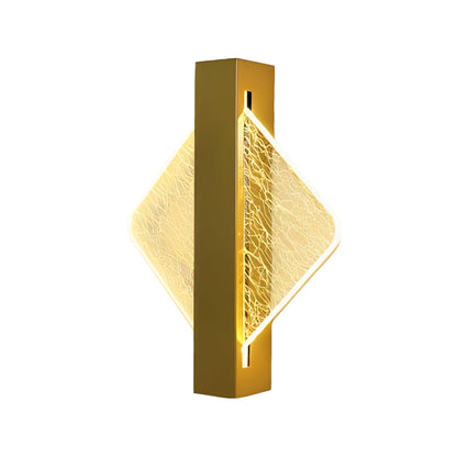 Ergové LED Wall Sconce Acrylic Hardwired Black and Gold
