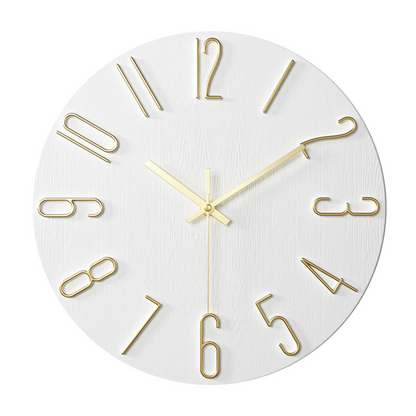 Gold-Accent Minimalist Wall Clock