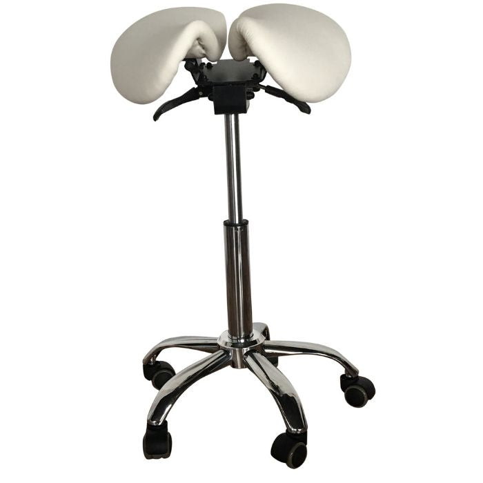 HeavyDuty Split Seat Saddle Stool - 500lbs