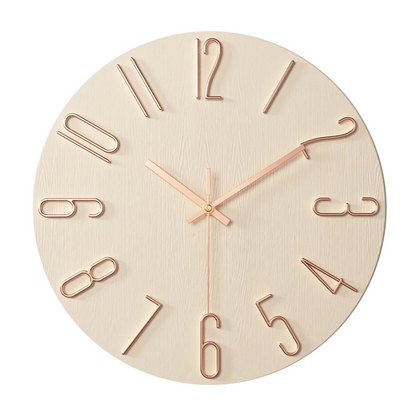 Gold-Accent Minimalist Wall Clock