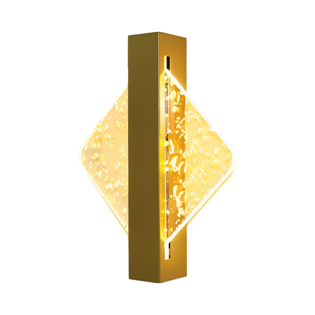 Ergové LED Wall Sconce Acrylic Hardwired Black and Gold
