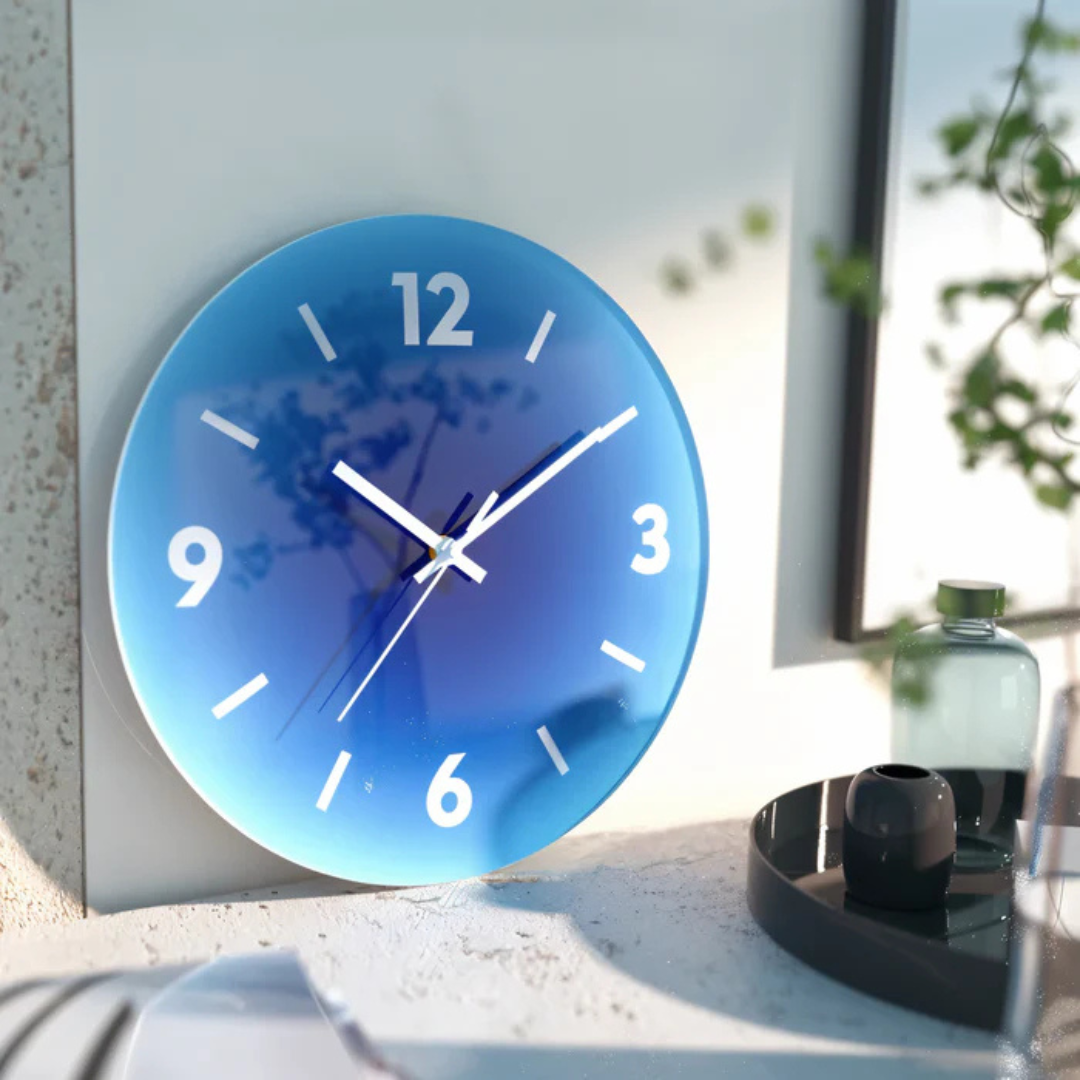 Sunset Gradient Wall Clock, Silent Quartz
