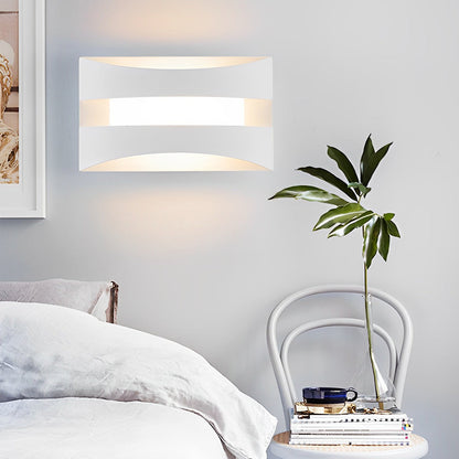 Ergové Rectangular LED Wall Sconce Iron and Acrylic White or Brown