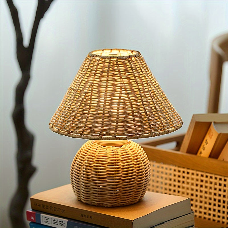 Handwoven Bamboo Lamp for Cozy Ambient Light