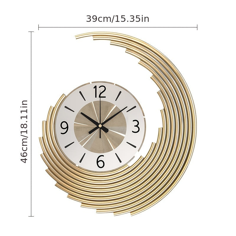 Layered Crescent Wall Clock, Silent Quartz
