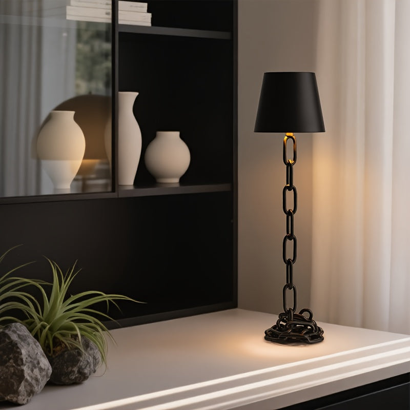 Cordless Chain-Link Lamp with Touch Dimming