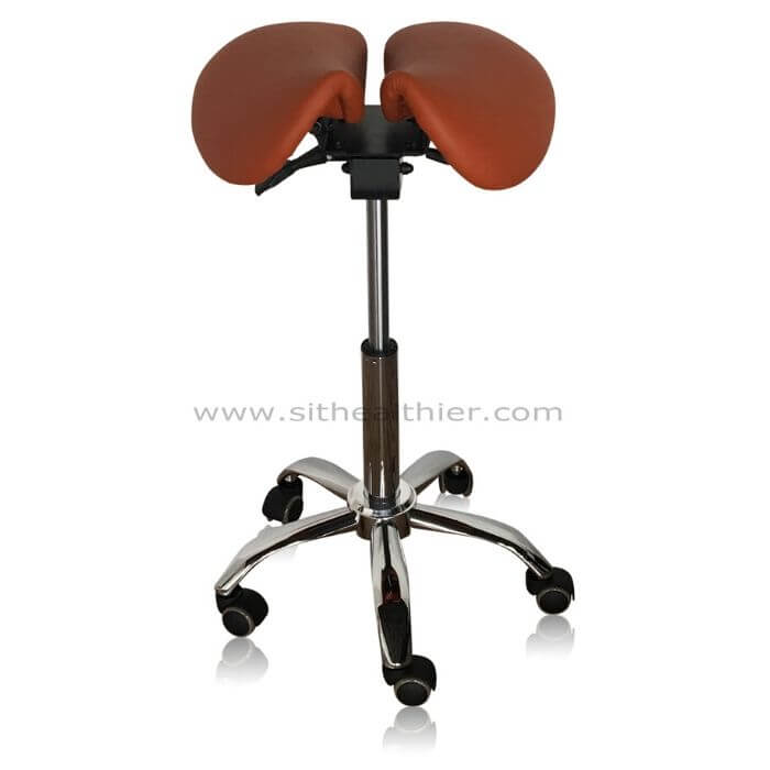 HeavyDuty Split Seat Saddle Stool - 500lbs
