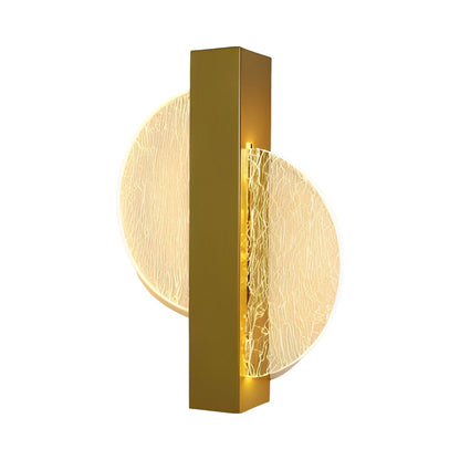 Ergové LED Wall Sconce Acrylic Hardwired Black and Gold