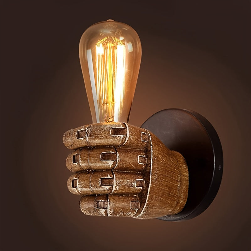 Industrial Resin Hand Wall Sconce