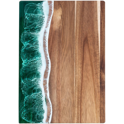 Acacia Wood Resin Wave Serving Board