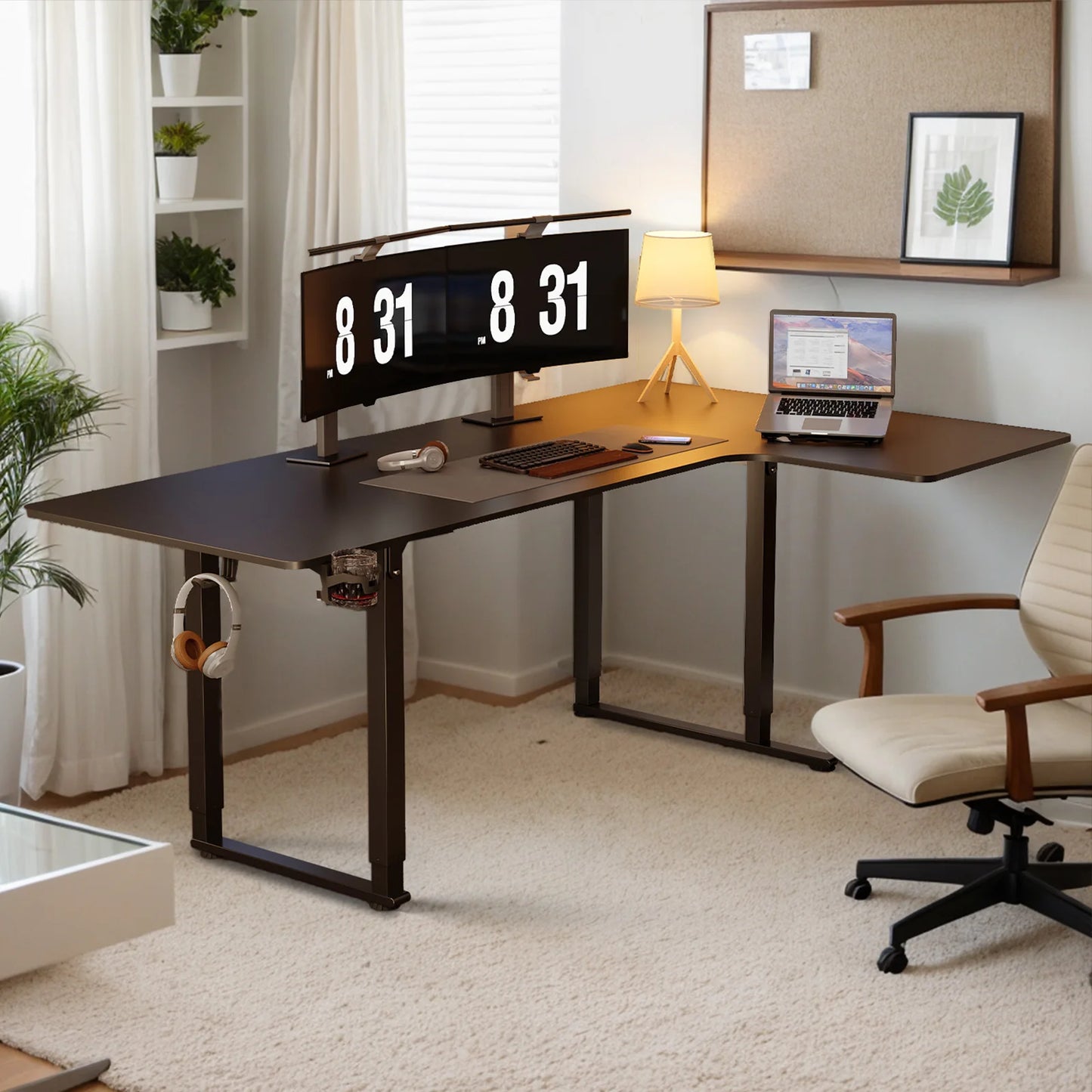 Nexus Pro 4-Leg Electric L-Shaped Standing Desk